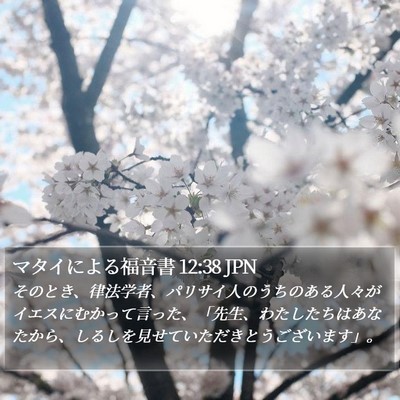 マタイによる福音書 12:38 JPN Bible Verse Image