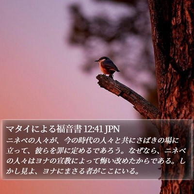 マタイによる福音書 12:41 JPN Bible Verse Image