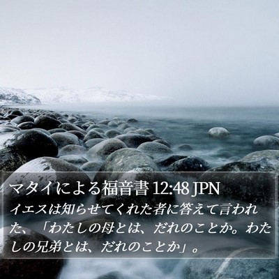 マタイによる福音書 12:48 JPN Bible Verse Image
