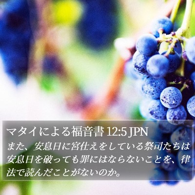 マタイによる福音書 12:5 JPN Bible Verse Image