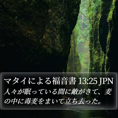 マタイによる福音書 13:25 JPN Bible Verse Image