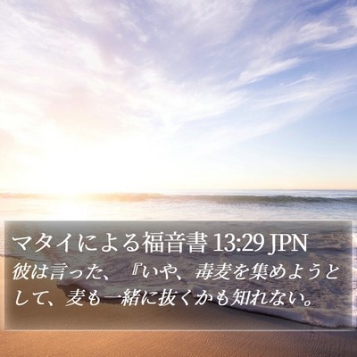 マタイによる福音書 13:29 JPN Bible Verse Image