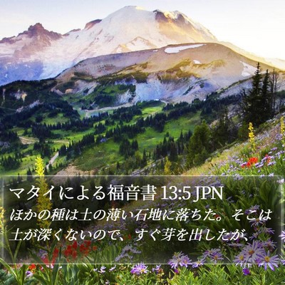 マタイによる福音書 13:5 JPN Bible Verse Image