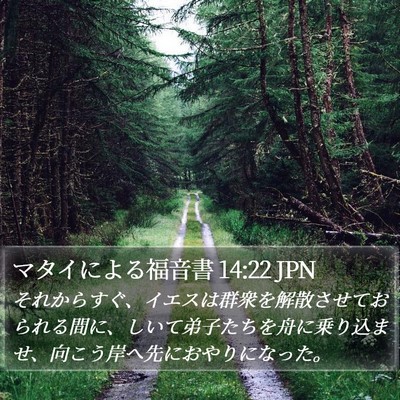 マタイによる福音書 14:22 JPN Bible Verse Image