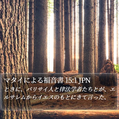 マタイによる福音書 15:1 JPN Bible Verse Image