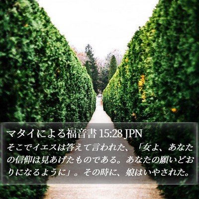 マタイによる福音書 15:28 JPN Bible Verse Image
