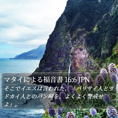 マタイによる福音書 16:6 JPN Bible Verse Image