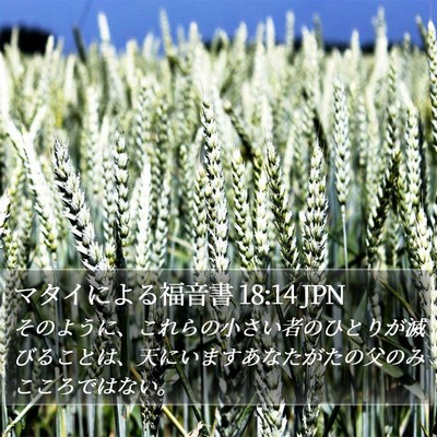 マタイによる福音書 18:14 JPN Bible Verse Image