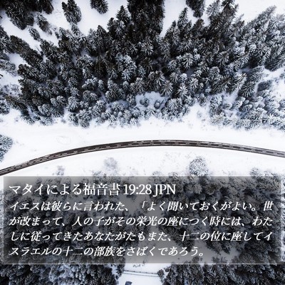 マタイによる福音書 19:28 JPN Bible Verse Image