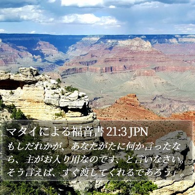 マタイによる福音書 21:3 JPN Bible Verse Image