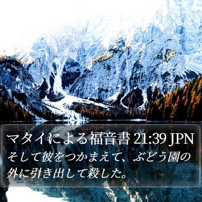 マタイによる福音書 21:39 JPN Bible Verse Image