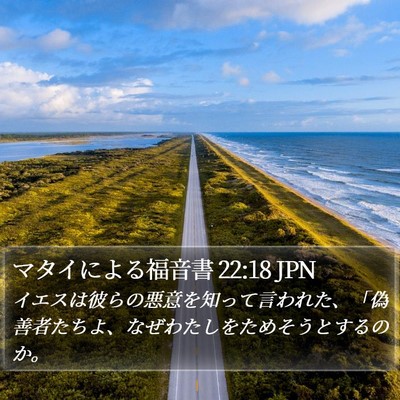 マタイによる福音書 22:18 JPN Bible Verse Image
