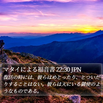 マタイによる福音書 22:30 JPN Bible Verse Image