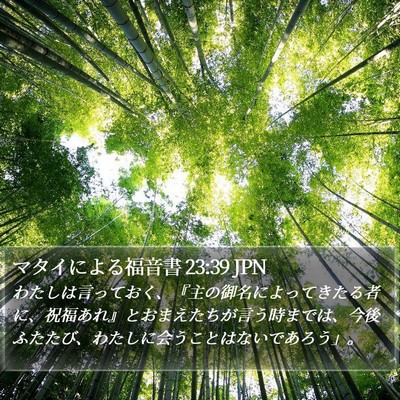 マタイによる福音書 23:39 JPN Bible Verse Image