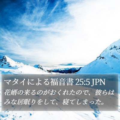 マタイによる福音書 25:5 JPN Bible Verse Image