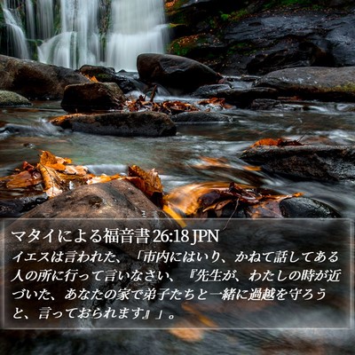 マタイによる福音書 26:18 JPN Bible Verse Image