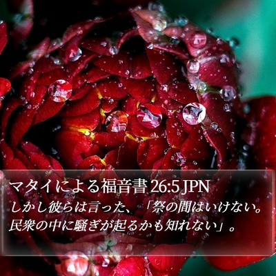 マタイによる福音書 26:5 JPN Bible Verse Image