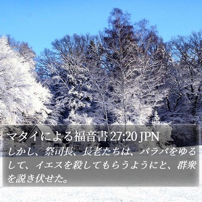 マタイによる福音書 27:20 JPN Bible Verse Image