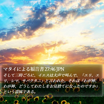 マタイによる福音書 27:46 JPN Bible Verse Image
