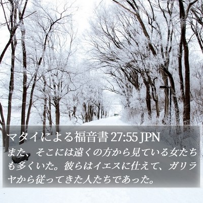 マタイによる福音書 27:55 JPN Bible Verse Image