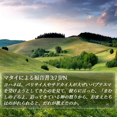 マタイによる福音書 3:7 JPN Bible Verse Image