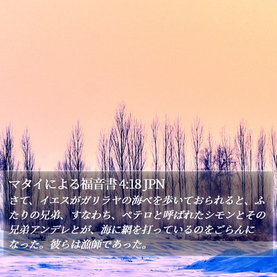 マタイによる福音書 4:18 JPN Bible Verse Image