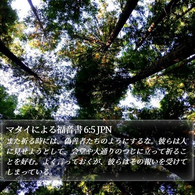 マタイによる福音書 6:5 JPN Bible Verse Image
