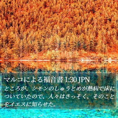 マルコによる福音書 1:30 JPN Bible Verse Image
