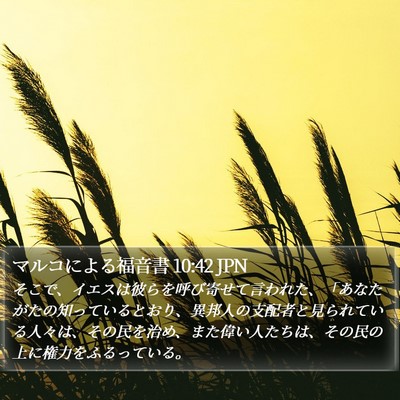 マルコによる福音書 10:42 JPN Bible Verse Image