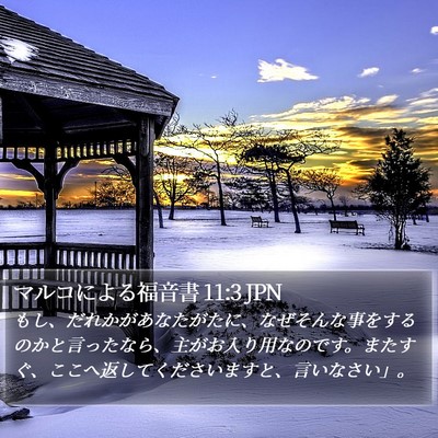 マルコによる福音書 11:3 JPN Bible Verse Image