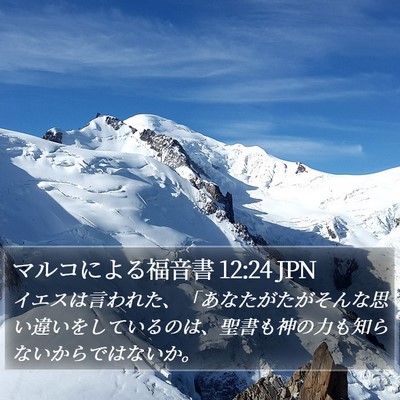 マルコによる福音書 12:24 JPN Bible Verse Image