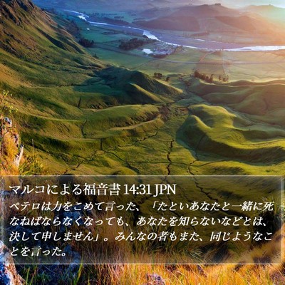マルコによる福音書 14:31 JPN Bible Verse Image