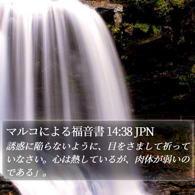 マルコによる福音書 14:38 JPN Bible Verse Image