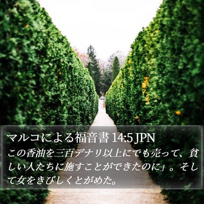 マルコによる福音書 14:5 JPN Bible Verse Image
