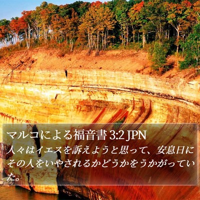 マルコによる福音書 3:2 JPN Bible Verse Image