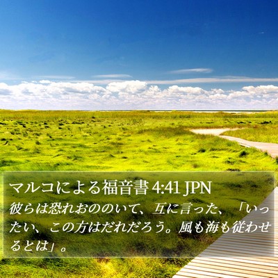 マルコによる福音書 4:41 JPN Bible Verse Image