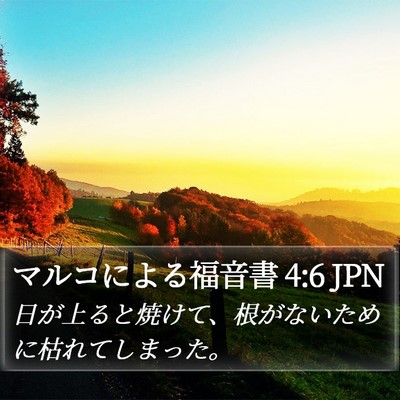 マルコによる福音書 4:6 JPN Bible Verse Image