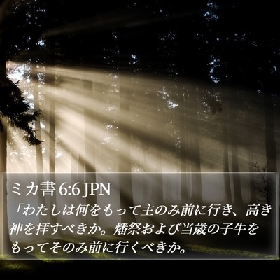 ミカ書 6:6 JPN Bible Verse Image