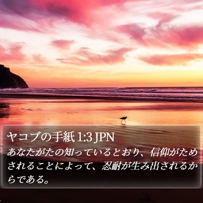 ヤコブの手紙 1:3 JPN Bible Verse Image