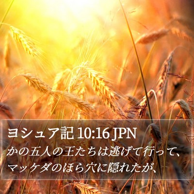 ヨシュア記 10:16 JPN Bible Verse Image