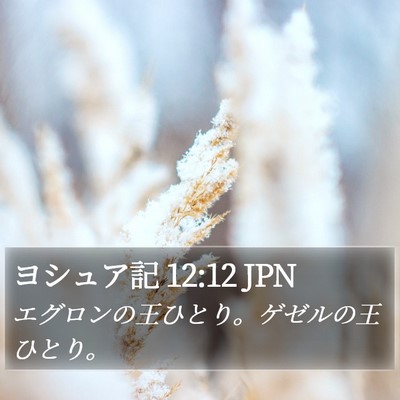 ヨシュア記 12:12 JPN Bible Verse Image