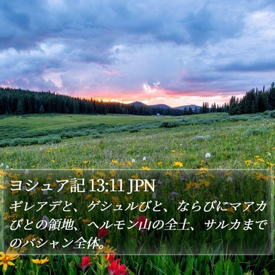 ヨシュア記 13:11 JPN Bible Verse Image