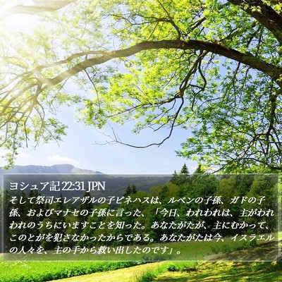 ヨシュア記 22:31 JPN Bible Verse Image
