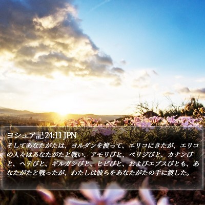 ヨシュア記 24:11 JPN Bible Verse Image