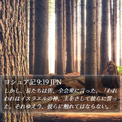 ヨシュア記 9:19 JPN Bible Verse Image