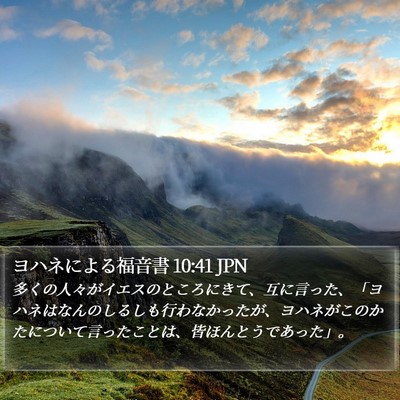 ヨハネによる福音書 10:41 JPN Bible Verse Image