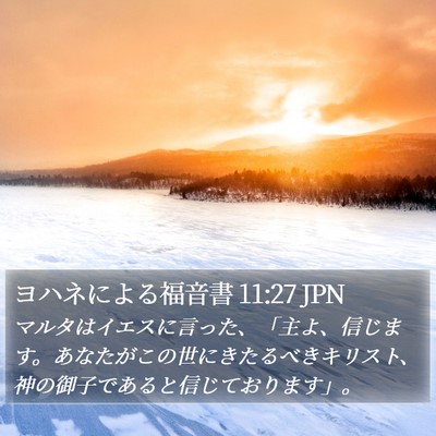 ヨハネによる福音書 11:27 JPN Bible Verse Image