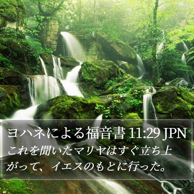 ヨハネによる福音書 11:29 JPN Bible Verse Image