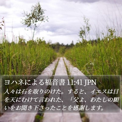 ヨハネによる福音書 11:41 JPN Bible Verse Image