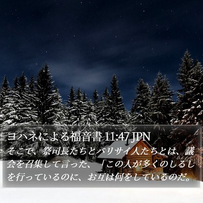 ヨハネによる福音書 11:47 JPN Bible Verse Image